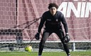 Ochoa, durante un entrenamiento con el Salernitana. Foto: (Especial)