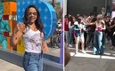 Paola Rojas en Tepito. FOTO: @paolarojas