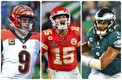 Joe Burrow, Patrick Mahomes y Jalen Hurts | NFL