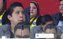 El aficionado se escondió cuando lo captaron con una mujer. Foto: (Especial)