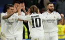 Los Merengues celebran su pase a las Semis en la Copa del Rey. FOTO: EFE.