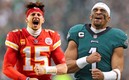 Patrick Mahomes y Jalen Hurts (Reuters).