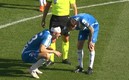 Montes sufrió un fuerte golpe en la cabeza.