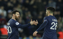 Messi celebrando el 2-1 del PSG. (Reuters)