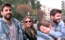 Piqué y Clara Chía fueron captados en las calles de Barcelona (Twitter)