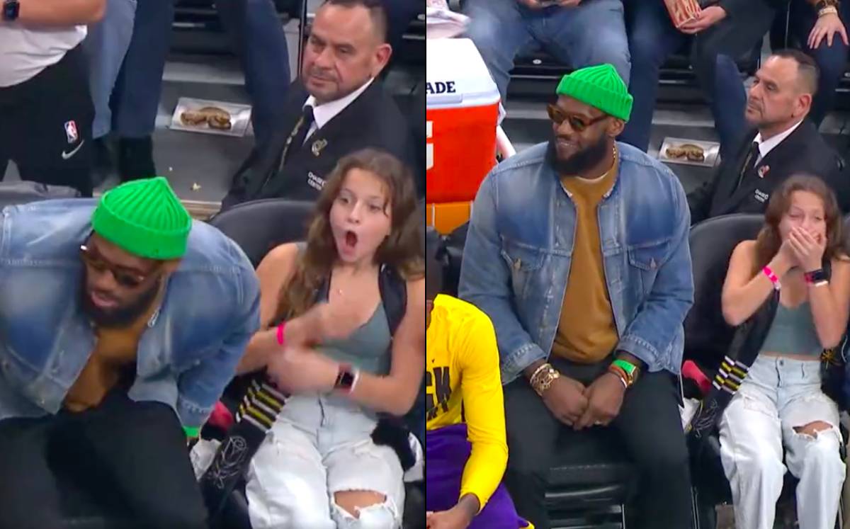 La aficionada no podía creer que estaba a lado de la estrella de los Lakers. Foto: (Especial)