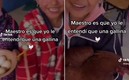 Niña lleva gallina a escuela. FOTO: Tik Tok