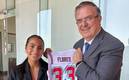 Diana Flores visitó a Marcelo Ebrard (Foto: Twitter @m_ebrard)