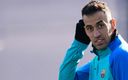 Busquets en el entrenamiento del Barcelona. (EFE)