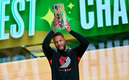 Damian Lillard ganó el concurso de triples. (Foto: AFP)