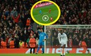 Courtois hizo tremendo oso en la Champions con el Madrid ante Liverpool. (Reuters)