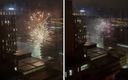 Los fuegos artificiales sorprendieron a los ciudadanos por casi un minuto. (Capturas)