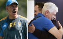 Tuca y el presidente del Cruz Azul se dieron un fuerte abrazo. (Foto: Cruz Azul)