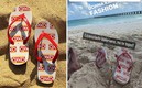 Las sandalias del Oxxo. (FOTO: Twitter)