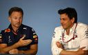 Horner y Wolff, jefes de Red Bull y Mercedes. (Red Bull)