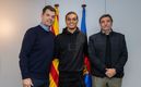 Mendes tras firmar su contrato con el Barcelona. (FOTO: FC Barcelona)