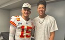 Patrick Mahomes y su hermano Jackson tras el Super Bowl LVII. (@JacksonMahomes)