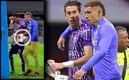 Oscar Jiménez no quiso ser consolado por Emilio Lara tras ser goleado. (Imago7)