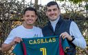 Chicharito y Casillas en el entreno del Galaxy. (LA Galaxy)