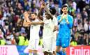 El cuadro Merengue festeja su triunfo ante el Espanyol. Foto: (AFP)