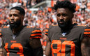 Odell Beckham Jr y Jarvis Landry (Captura de Twitter Around The NFL).