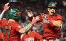 Joey Meneses fue la figura de la noche con un par de homeruns. Foto: (AFP)