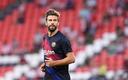 Piqué en un entrenamiento del Barcelona. (Reuters)