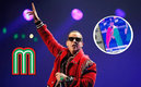 Daddy Yankee fue captado en la pantalla gigante del estadio con la bandera de México. (Foto: Reuters)