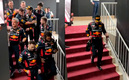Verstappen se fue solo; Checo recibió todo el cariño en Red Bull.
