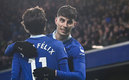 Kai Havertz y Joao Felix celebrando un gol (AFP).