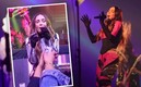 Belinda le lanzó la bendición a unas veladoras. (Foto: Telediario)