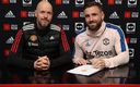 Luke Shaw con el entrenador Erik ten Hag. (@LukeShaw23)