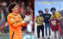 Ochoa se notaba contento con la genialidad de los aficionados. Foto: (Serie A)