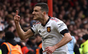 Diogo Dalot celebra su anotación con el Manchester United. FOTO: AFP.