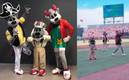 Las mascotas de los Diablos Rojos se convirtieron en Medio Metro, Sonido Pirata y la Cholondrina. Foto: (Especial)