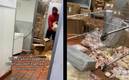 Un hombre estalló contra su lugar de trabajo y lo destruyó (Foto: Captura)
