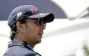 Checo en el GP de Azerbaiyán. (Reuters)