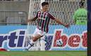 Germán Cano festeja uno de sus tres goles ante River Plate. Foto: (Reuters)