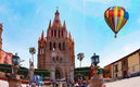 En San Miguel de Allende también ofrecían el paseo en globo. (Foto: Especial)