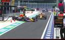 Checo casi tiene un choque con Oscar Piastri. Foto: (Especial)