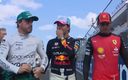 Checo Pérez dejó perplejos a Sainz y Alonso por unos segundos. (Captura)