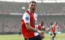 Santiago Giménez se coronó en la Eredivisie con el Feyenoord (EFE)