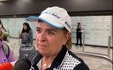 Adriana Loftus atendió a los medios. (Captura)