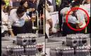 Vendedora rellena vasos con sobras de cerveza durante concierto (TikTok)