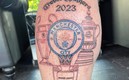 Aficionado se tatúa el triplete del City antes de tiempo (Foto: Twitter)
