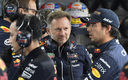 Horner y Checo Pérez. (Reuters)
