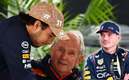Helmut Marko habló sobre Sergio Pérez y Max Verstappen (Reuters | AFP)