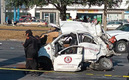 El percance vial en Garza Sada. (FOTO: Telediario)