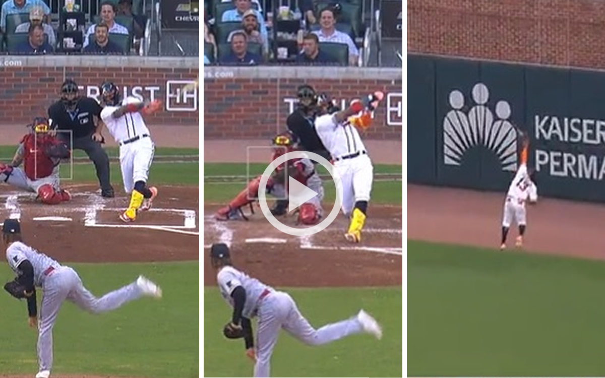 ¡UN SHOW! Ronald Acuña pega 2 HR y hace gran atrapada [VIDEO]