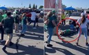 El México vs Qatar se vio manchado por la violencia (Twitter)